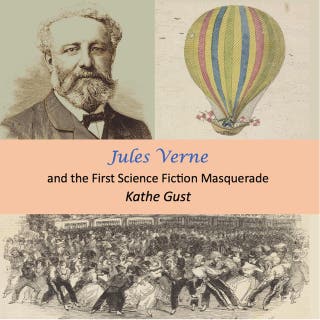 Jules Verne and the First Science Fiction Masquerade – omslag till ljudboken av Kathe Gust