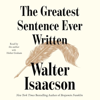 The Greatest Sentence Ever Written – omslag til lydbogen af Walter Isaacson