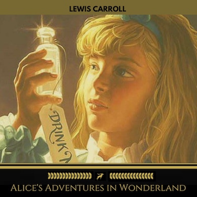 Alice's Adventures in Wonderland (Golden Deer Classics) – omslag van het luisterboek van Lewis Carroll, Golden Deer Classics