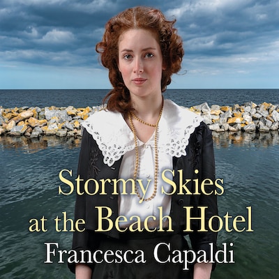 Stormy Skies at the Beach Hotel – omslag til lydbogen af Francesca Capaldi