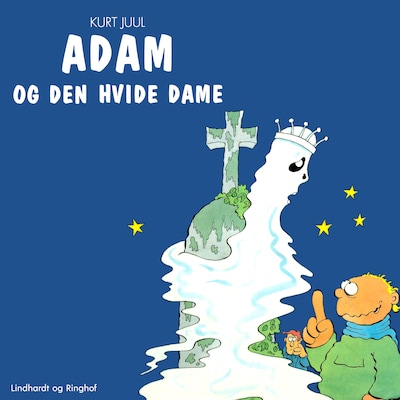 Adam og den hvide dame – omslag til lydbogen af Kurt Juul