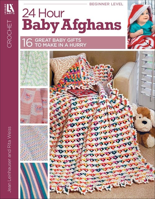 24-Hour Baby Afghans: 16 Great Baby Gifts to make in a Hurry – omslag til lydbogen af Leisure Arts