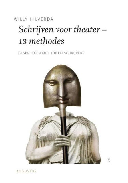 Schrijven voor theater - 13 methodes: gesprekken met toneelschrijvers – omslag van het luisterboek van Willy Hilverda