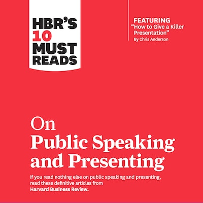 HBR's 10 Must Reads on Public Speaking and Presenting – omslag til lydbogen af HARVARD BUSINESS REVIEW