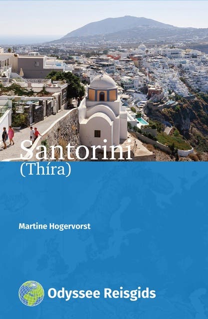 Santorini – omslag van het luisterboek van Martine Hogervorst