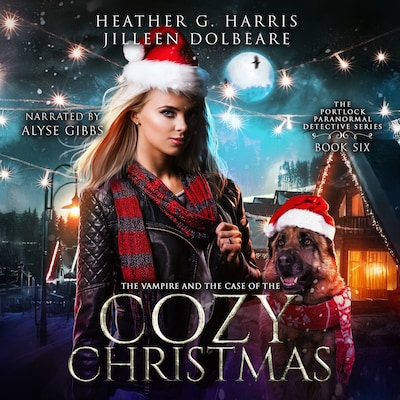 The Vampire and the Case of the Cozy Christmas – omslag til lydbogen af Heather G. Harris, Jilleen Dolbeare