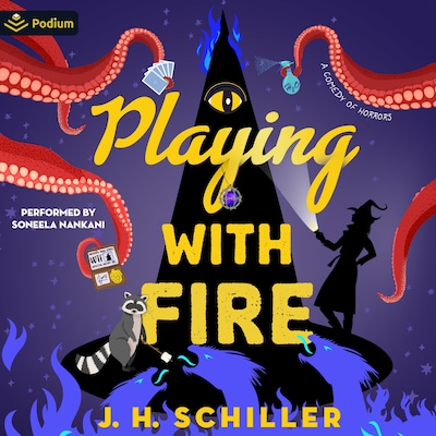 Playing with Fire: A Comedy of Horrors – omslag til lydbogen af J. H. Schiller