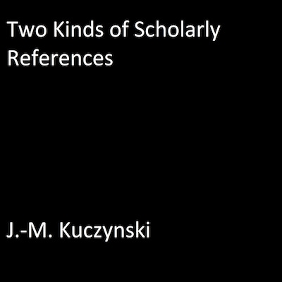 Two Kinds of Scholarly References – omslag til lydbogen af J.-M. Kuczynski