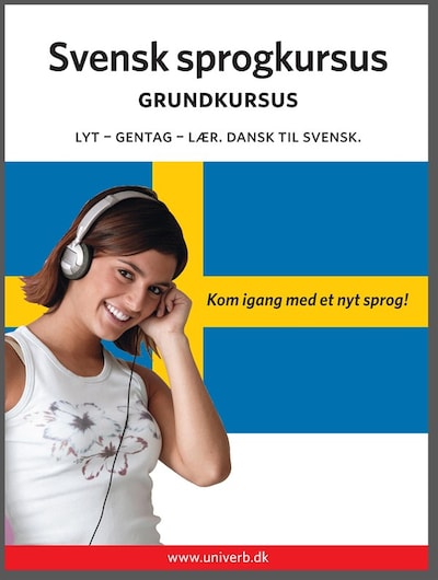 Svensk sprogkursus Grundkursus – omslag til lydbogen af Univerb