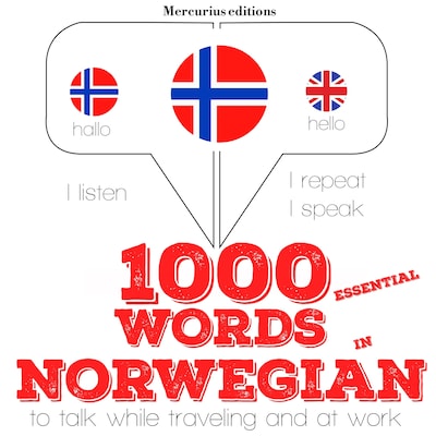 1000 essential words in Norwegian – omslag til lydbogen af JM Gardner
