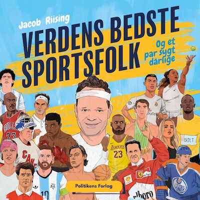 Verdens bedste sportsfolk og et par sygt dårlige – omslag til lydbogen af Jacob Riising