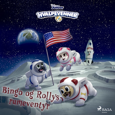 Hvalpevenner - Bingo og Rollys rumeventyr – omslag til lydbogen af Disney
