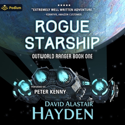 Rogue Starship – omslag til lydbogen af David Alastair Hayden