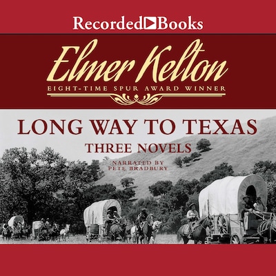 Long Way to Texas – omslag til lydbogen af Elmer Kelton