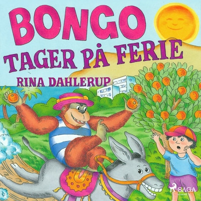 Bongo tager på ferie – omslag til lydbogen af Rina Dahlerup