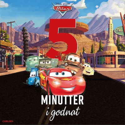 Fem minutter i godnat - Biler – omslag til lydbogen af Disney