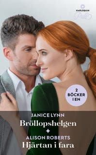 Bröllopshelgen / Hjärtan i fara – omslag till ljudboken av Alison Roberts,Janice Lynn