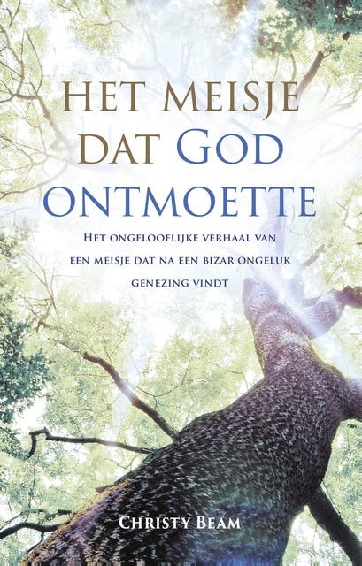 Het meisje dat God ontmoette: het ongelooflijke verhaal van een meisje dat na een bizar ongeluk genezing vindt – omslag van het luisterboek van Christy Beam