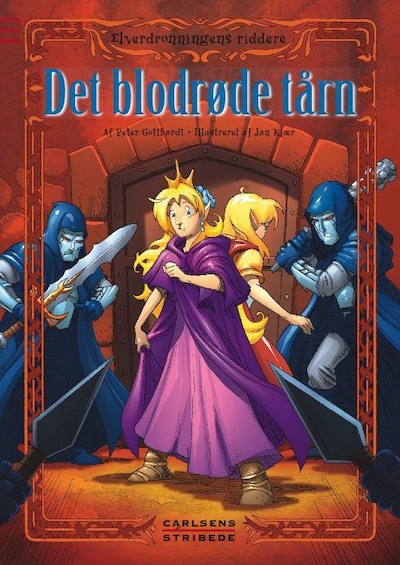 Elverdronningens riddere 7: Det blodrøde tårn – omslag til lydbogen af Peter Gotthardt