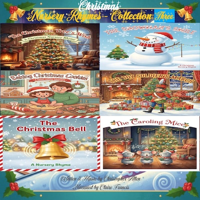 Christmas Nursery Rhymes - Collection Three – omslag til lydbogen af AI Voice Christopher Allen