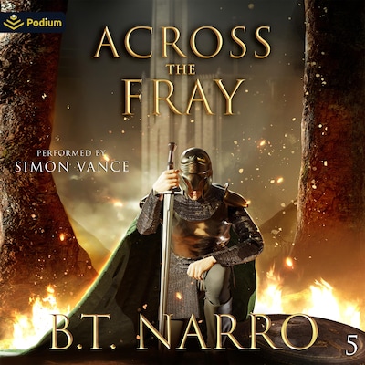 Across the Fray – omslag til lydbogen af B.T. Narro