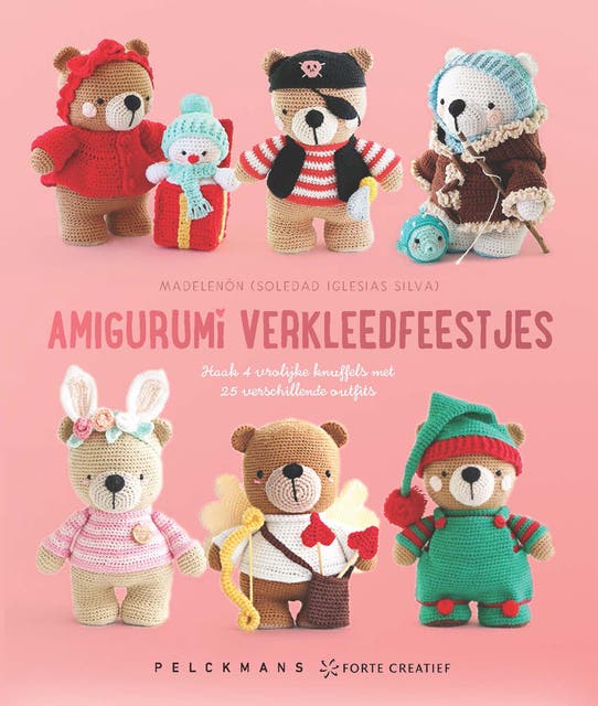 Amigurumi verkleedfeestjes: Maak 4 vrolijke knuffels met 25 verschillende outfits – omslag van het luisterboek van Madelenon