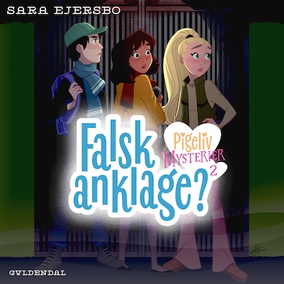 Pigeliv MYSTERIER 2 - Falsk anklage – omslag til lydbogen af Sara Ejersbo