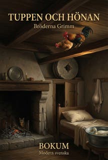 Tuppen och hönan – omslag till ljudboken av Brothers Grimm