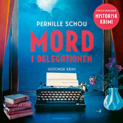 Mord i delegationen – omslag til lydbogen af Pernille Schou
