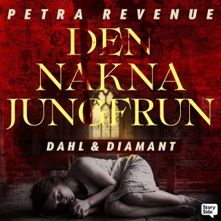 Den nakna jungfrun – omslag till ljudboken av Petra Revenue