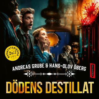 Dödens destillat – omslag till ljudboken av Hans-Olov Öberg, Andreas Grube