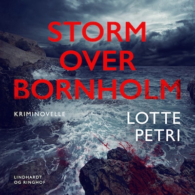 Storm over Bornholm – kriminovelle – omslag til lydbogen af Lotte Petri