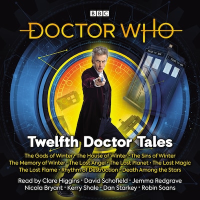 Doctor Who: Twelfth Doctor Tales – omslag til lydbogen af George Mann, Cavan Scott, James Goss