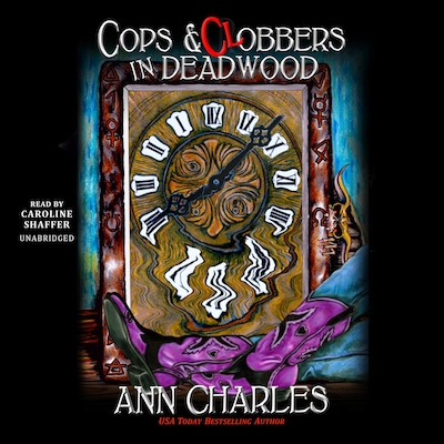 Cops and Clobbers in Deadwood – omslag til lydbogen af Ann Charles
