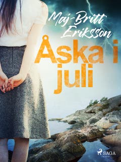 Åska i juli – omslag till ljudboken av Maj-Britt Eriksson