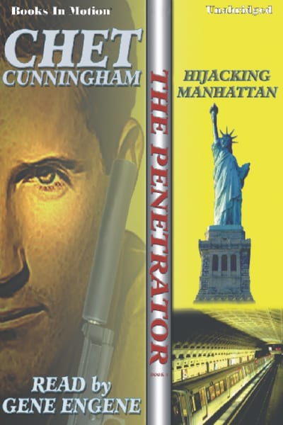 Hijacking Manhattan – omslag til lydbogen af Chet Cunningham
