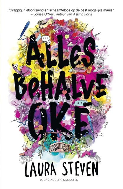 Allesbehalve oké – omslag van het luisterboek van Laura Steven