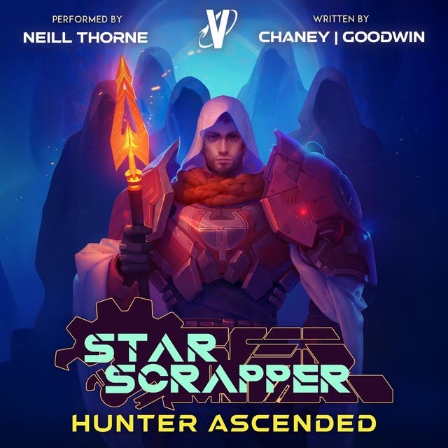 Hunter Ascended – omslag til lydbogen af J N Chaney, Matthew A Goodwin