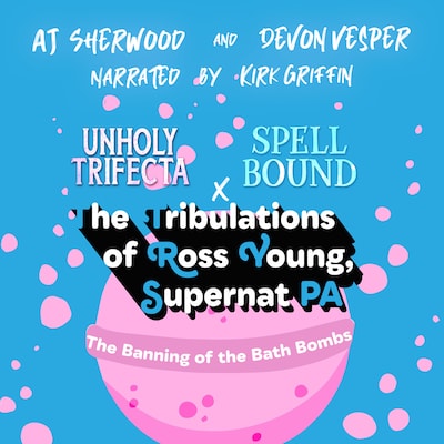 The Banning of the Bath Bombs – omslag til lydbogen af AJ Sherwood, Devon Vesper