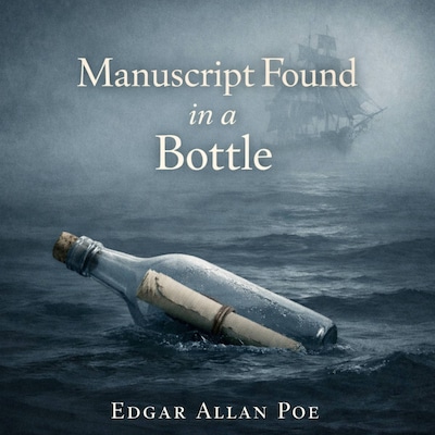 Manuscript Found in a Bottle – omslag til lydbogen af Edgar Allan Poe