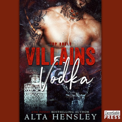 Villains & Vodka – omslag till ljudboken av Alta Hensley
