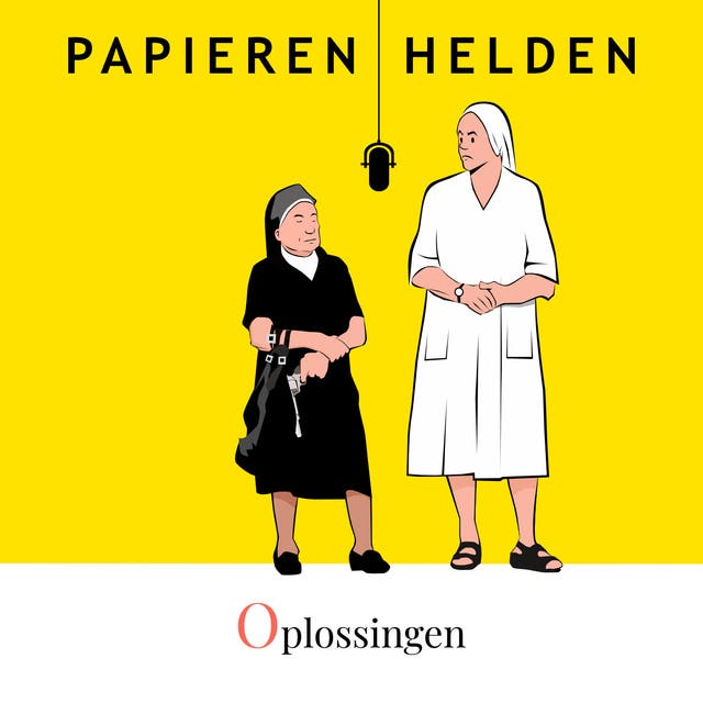 Oplossingen – omslag van het luisterboek van Anne Provoost,Caroline Ligthart,Enne Koens,Gijsje Kooter,J.R Jordens,Joke Van Caesbroeck,Jolan Bollen,Lena Kurzen,Lucia van den Brink,Matthijs Koebeen