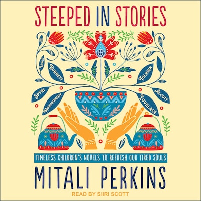 Steeped in Stories – omslag til lydbogen af Mitali Perkins