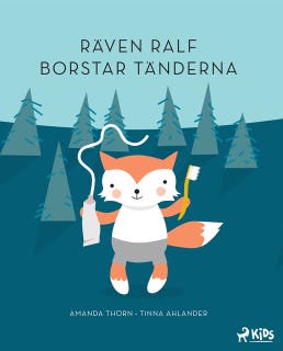 Räven Ralf borstar tänderna – omslag till ljudboken av Amanda Thörn