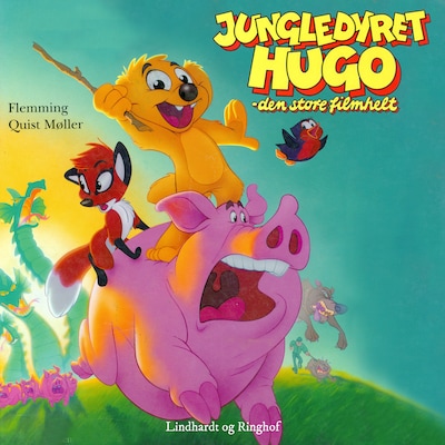Jungledyret Hugo - den store filmhelt – omslag til lydbogen af Flemming Quist Møller