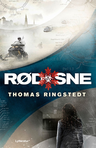 Rød sne – omslag til lydbogen af Thomas Ringstedt