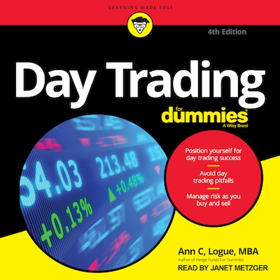 Day Trading For Dummies – omslag til lydbogen af Ann C. Logue, MBA