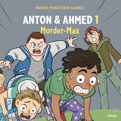 Anton og Ahmed 1 - Morder Max – omslag til lydbogen af Maria Frantzen Sanko