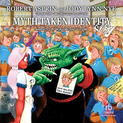 Myth-Taken Identity – omslag til lydbogen af Robert Asprin, Jody Lynn Nye