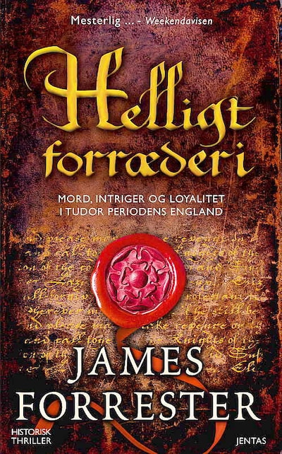 Helligt forræderi – omslag til lydbogen af James Forrester